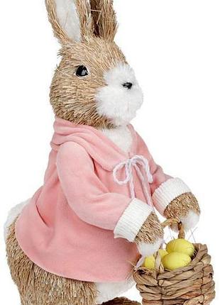 Фигура декоративная "зайчик с корзинкой" 28х16х47см, пенопласт trnk