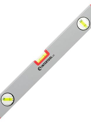 Уровень строительный 400 мм 3 ячейки, сечение 21*46 мм intertool mt-1221 trn