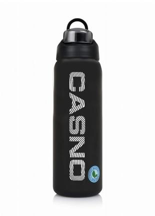 Пляшка для води casno 1000 мл kxn-1247 чорна спортивна пляшка для зали