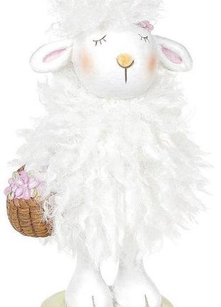 Статуетка "овечка тереза" 9.5х6х16.5 см, у білому trnk