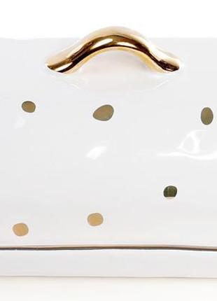 Маслянка керамічна "золотий дощ" 22х13.4х8.1см trnk