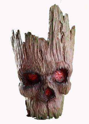 Горшочек для цветов и канцелярии грут groot g11 череп trn