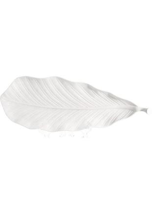 Страва сервірувальні (2 штуки) white city лист 43x16 см, біла порцеляна сервірувальний посуд