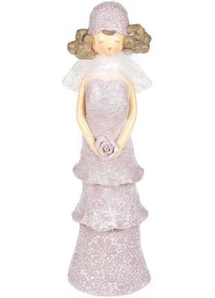 Статуэтка декоративная "дама с розой" 31см trnk