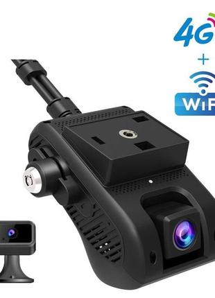 Профессиональный автомобильный 4g видеорегистратор с двумя камерами jimi jc400 aivision cam + wifi + gps
