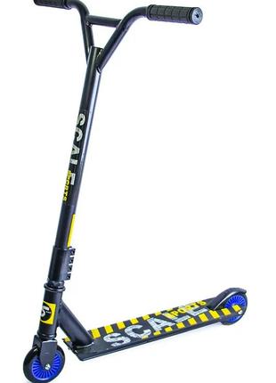 Трюковий двоколісний самокат scale sports tornado на підшипниках abec-9 (синій) самокат для дітей