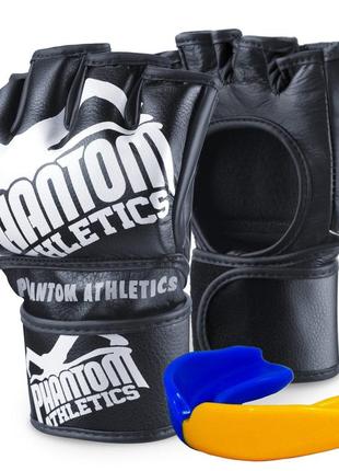 Рукавиці для мма phantom blackout black l/xl рукавички для єдиноборств
