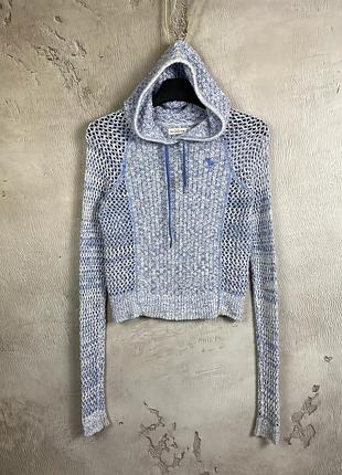 Abercrombie вязаная кофта женская с капюшоном