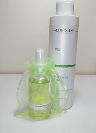 Очищаючий тонік для жирної та комбінованої шкіри обличчя fresh purifying toner від christina