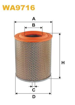 Фильтр воздушный wix-filters (wa9716) - для volga (газ) gaz 3110, gazelle (2705 3302 3321 3512)