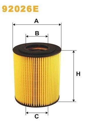 Фильтр масляный m.a.n. f2000, fe, tg-a; m.a.n. bus f/fr/frh, hocl/foc, nl, rh rhc rhs rn; wix filters (92026e)