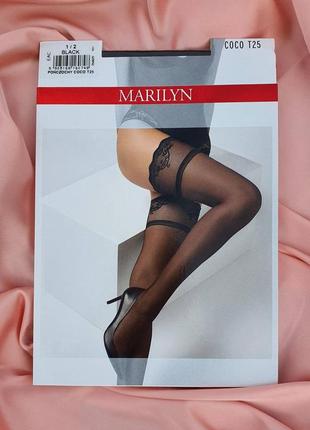 Чулки матовые miss marilyn coco t25 30 den черный