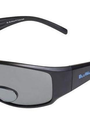 Очки бифокальные поляризационные bluwater bifocal-1 (+1.5) polarized (gray) (черная бифокальная линза с