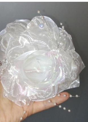 Великий білий  бант на перше вересня пара 💞150грн🌿