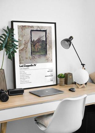 Постер альбому led zeppelin - led zeppelin iv у рамці / плакат лед зеппелін