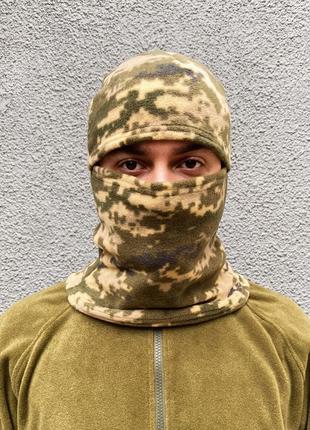 Балаклава тепла фліс піксель тактична балаклава зсу зима військова балаклава піксель армійська балаклава