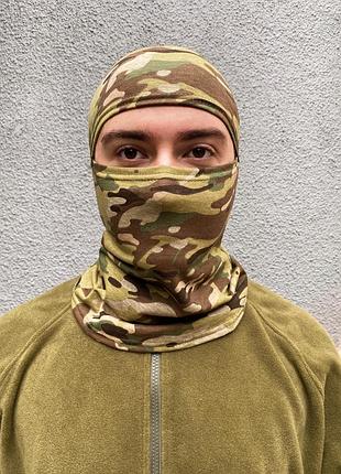 Балаклава військова армейська трикотаж мультикам балаклава літня мультикам балаклава мультикам