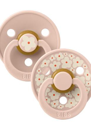 Соска пустушка bibs studio colour 6-18 міс(кругла) jasmine – blush (2 в упаковці)