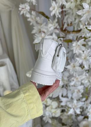 Кросівки prada x adidas forum low re-nylon білі жіночі / чоловічі2 фото