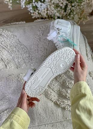 Кросівки prada x adidas forum low re-nylon білі жіночі / чоловічі3 фото