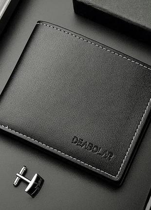 Мужской кошелек бумажник портмоне deabolar черного цвета