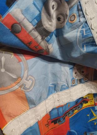 Дитяча штора з малюнком "паровозик томас" 160х130 см6 фото