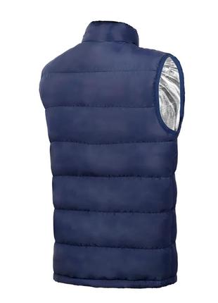 Жилет с подогревом термо жилетка xxl синяя от павербанка usb с нагревательными елементами