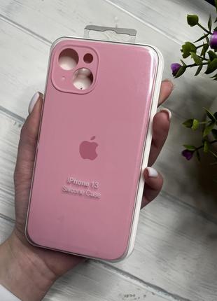 Чохол на iphone 13 квадратні борти чохол на айфон silicone case full camera на apple1 фото