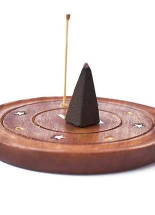 Подставка тарелка слон для аромапалочек и конусов, подставка для благовоний деревянная