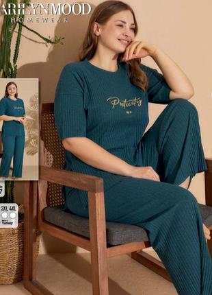Жiноча пiжама великого розмiру  xl, 2xl, 3xl,100% бавовна, виробник туреччина.