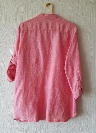 Сорочка коралл льон 3