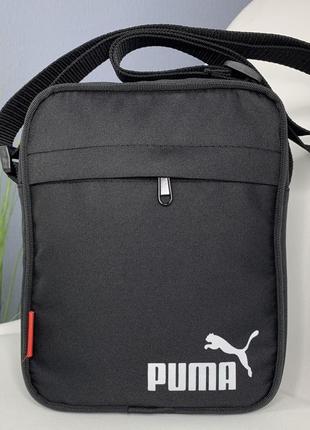 Барстека puma, мужская сумка через плечо текстильная барсетка на три отделения, брендовая сумка4 фото