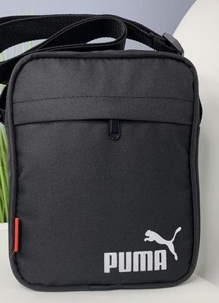Барстека puma, мужская сумка через плечо текстильная барсетка на три отделения, брендовая сумка3 фото