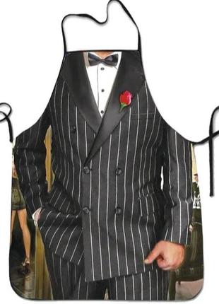 Прикольний фартух для чоловіків костюм 75 на 60 см різнобарвний