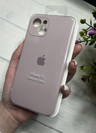 Чохол на iphone 13 квадратні борти чохол на айфон silicone case full camera на apple