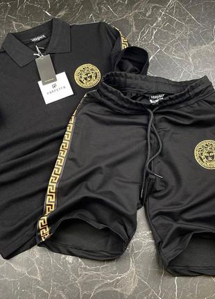 Костюм поло + шорты в стиле "versace"