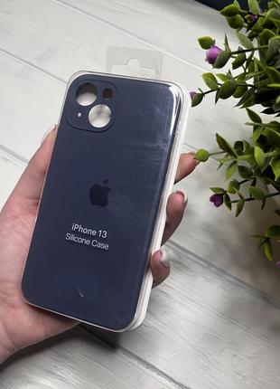 Чохол на iphone 13 квадратні борти чохол на айфон silicone case full camera на apple