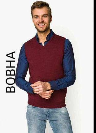 Бренду canda, коллекционная, оригинальная мужская жилетка из шерсти, насыщенного красного цвета.