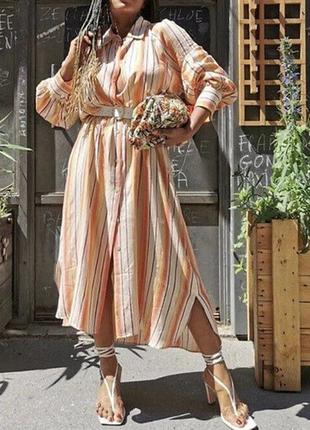 Яркое летнее платье рубашка zara2 фото