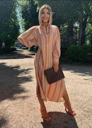 Яскрава літня сукня сорочка zara