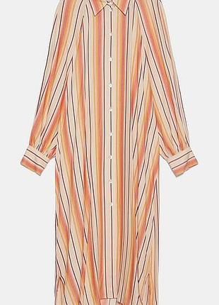 Яркое летнее платье рубашка zara5 фото