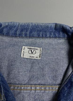 Вінтажна джинсовка денім плотний унісекс як чоловіча так і жіноча valentino італія made in italu original vintage jacket denim6 фото