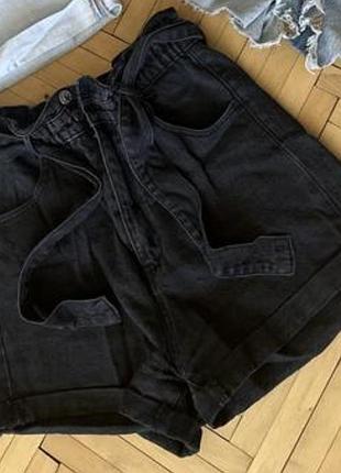 Шорты bershka джинсовые черные