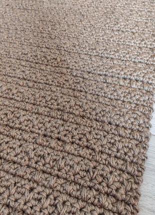 Двусторонний плетеный ковер с кисточками 82/220 см, джутовый ковер, дорожка из джута.