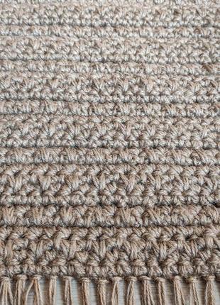 Двусторонний плетеный ковер с кисточками 82/220 см, джутовый ковер, дорожка из джута.