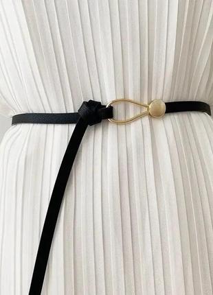 Тренд стильний чорний жіночий пасок ремінь на пальто сукню талію екошкіра