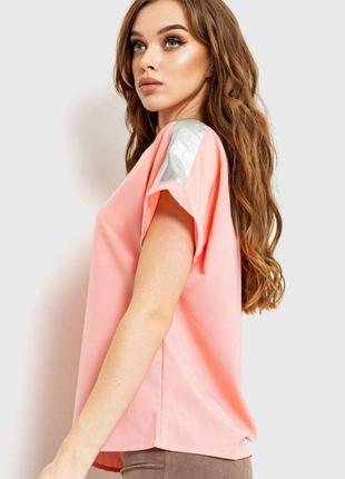 Блуза повсякденна, колір рожевий, 230r101-23 фото
