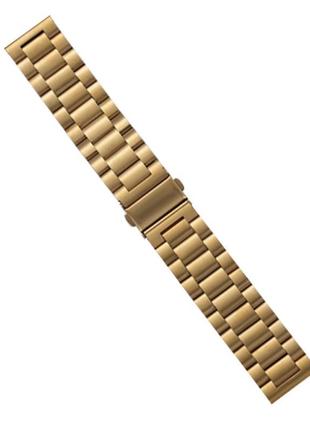 Стальной ремешок / браслет для смарт часов. ширина 20мм, 22 мм. цвет золото. штамповка2 фото