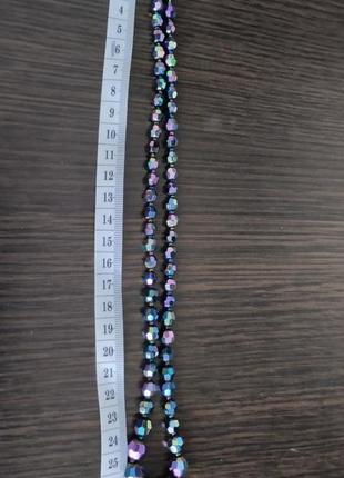 Винтажное карнавальное стекло колье чехия