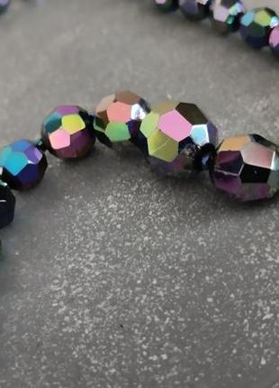 Винтажное карнавальное стекло колье чехия